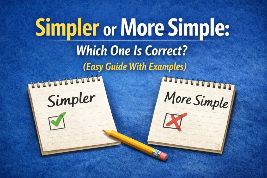 Simpler or More Simple