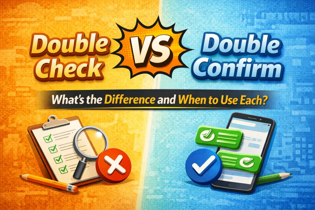 Double Check or Double Confirm