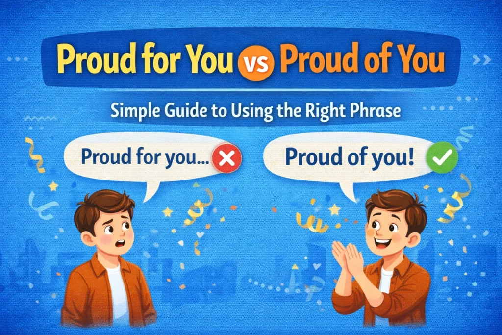 Proud for You vs Proud of You